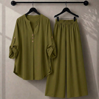 Alenza Western Shirt Style 2-Pcs Stitched Co-Ord Set ! Soft Flowy ! Premium Quality !