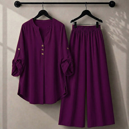 Alenza Western Shirt Style 2-Pcs Stitched Co-Ord Set ! Premium Quality ! Soft Flowy